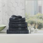 Renee Taylor Stella Super Soft Bamboo Cotton Bath Towels Indigo