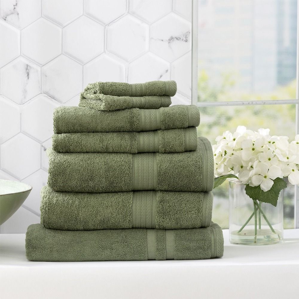 Renee Taylor Stella Super Soft Bamboo Cotton Bath Towels Jade