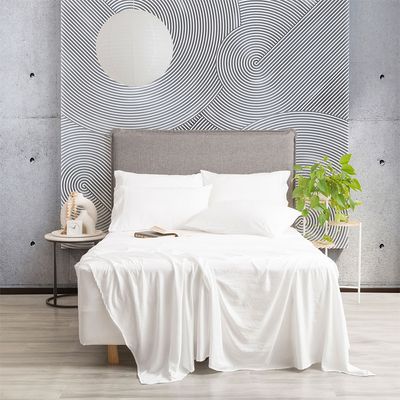 Ddecor Microfibre Sheet Set White