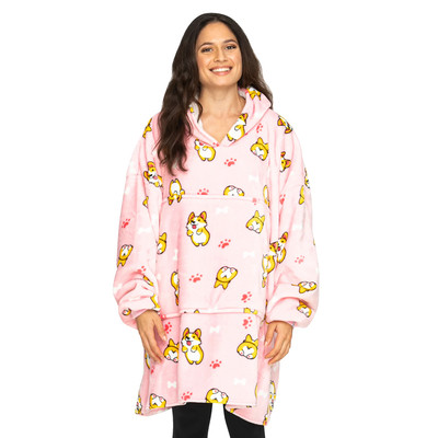 UGGOWEAR Giant Hoodie Corgilicious Pink