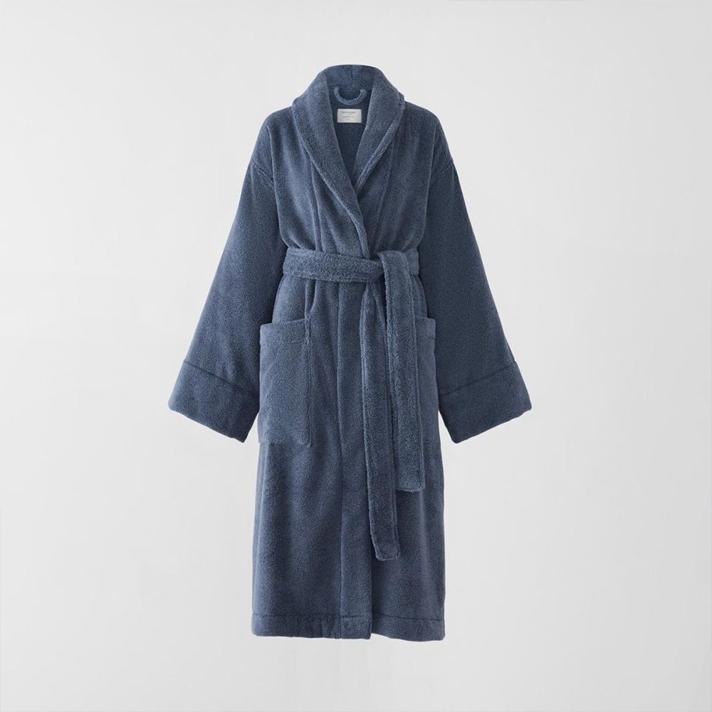 Sheridan Aven Australian Cotton Bathrobe Indigo 4