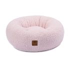 Charlie's Teddy Fleece Round Donut Pet Bed Pink 2