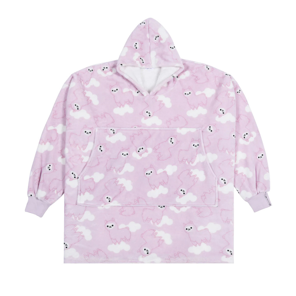 UGGOWEAR Giant Hoodie Llama Face Light Pink