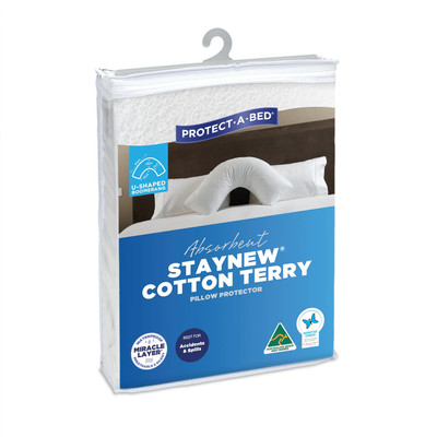 Protect-A-Bed Absorbent Cotton Terry Staynew Waterproof Pillow Protector