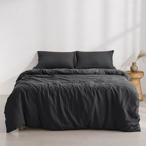 Dreamaker Superfine Quilt Cover Set Black