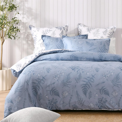 Dreamaker Daphne 100% Cotton Reversible Twin Pack European Pillowcase
