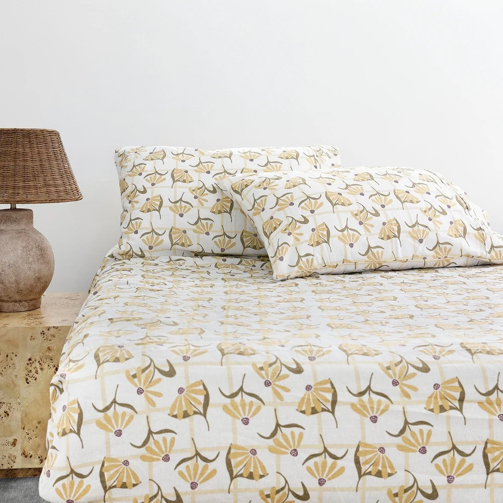 Bambury Arlo Flannelette Cotton Fitted Sheet Set