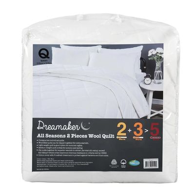 Dreamaker All Season 2 Piece Wool Quilt