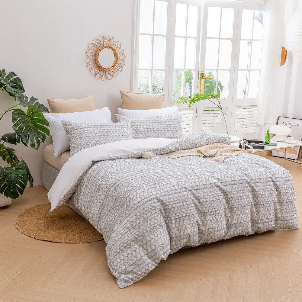 Dreamaker Premium Quilted Sand Wash Quilt Cover Set