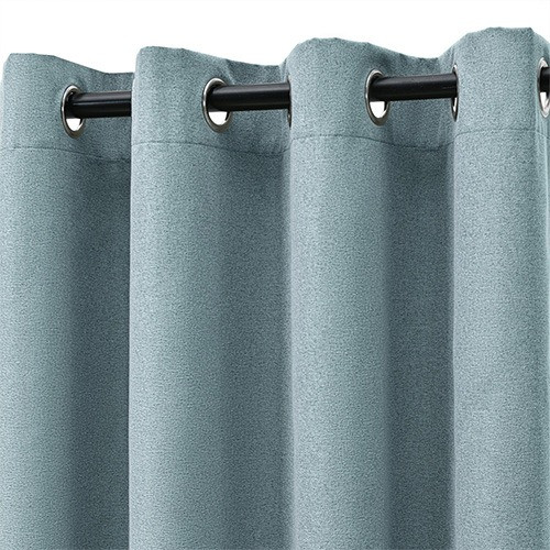 Cadence & Co. Bennett Faux Linen Eyelet Curtain Twin Pack 2