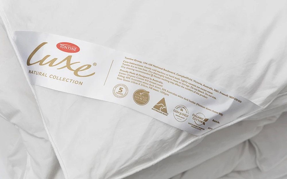 Tontine Luxe Australian 80/20 Feather and Down Super Warm Quilt