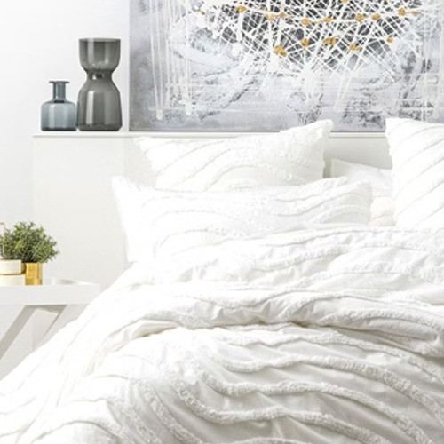 Cloud Linen Wave 100% Cotton Chenille Vintage Washed Tufted Quilt Cover Set