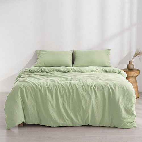 Dreamaker Superfine Quilt Cover Set Sage Green