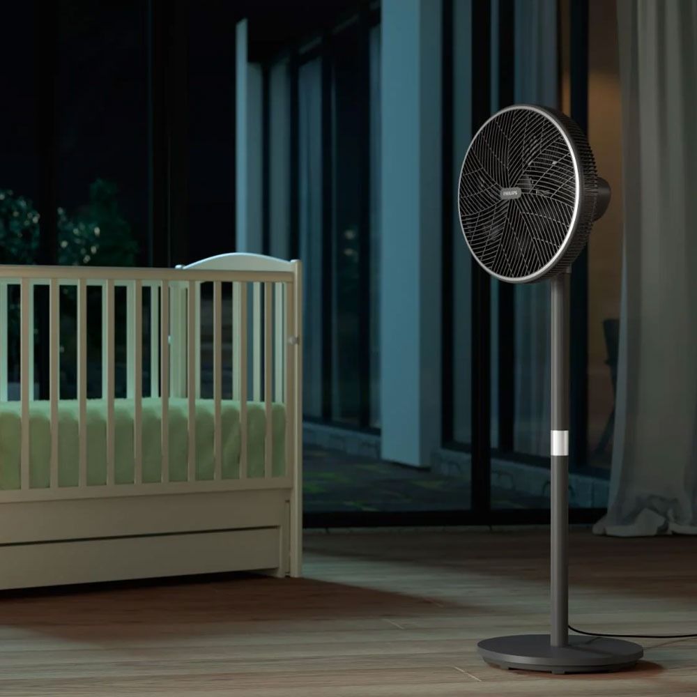 Philips Series 3000 Black Pedestal Fan Quiet Mode