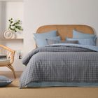 Dreamaker Luca 100% Cotton Reversible Quilt Cover Set Single Bed
