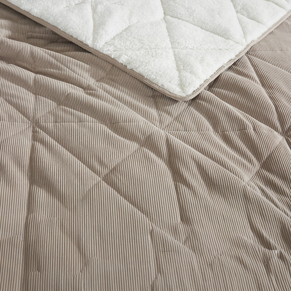 Ridged Corduroy Texture in Beige