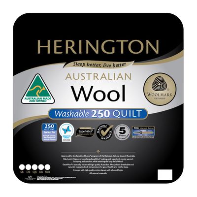 Herington Washable Australian Made Wool Quilt