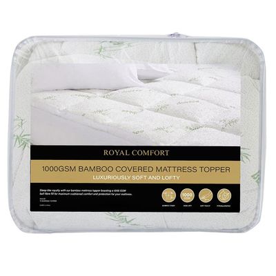 Luxury 1000 GSM Bamboo Covered Mattress Topper