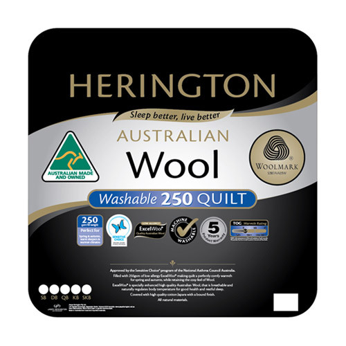 Herington Washable Australian Made Wool Quilt