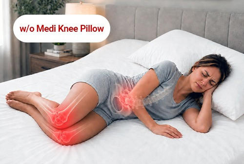 Unaligned Knees and bent spine