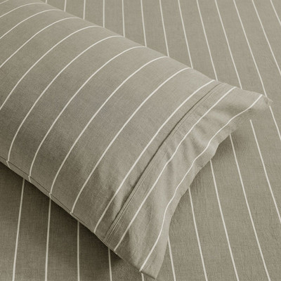 Dreamaker Rumi Washed Yarn Dyed Cotton Pillowcase Twin Pack 1