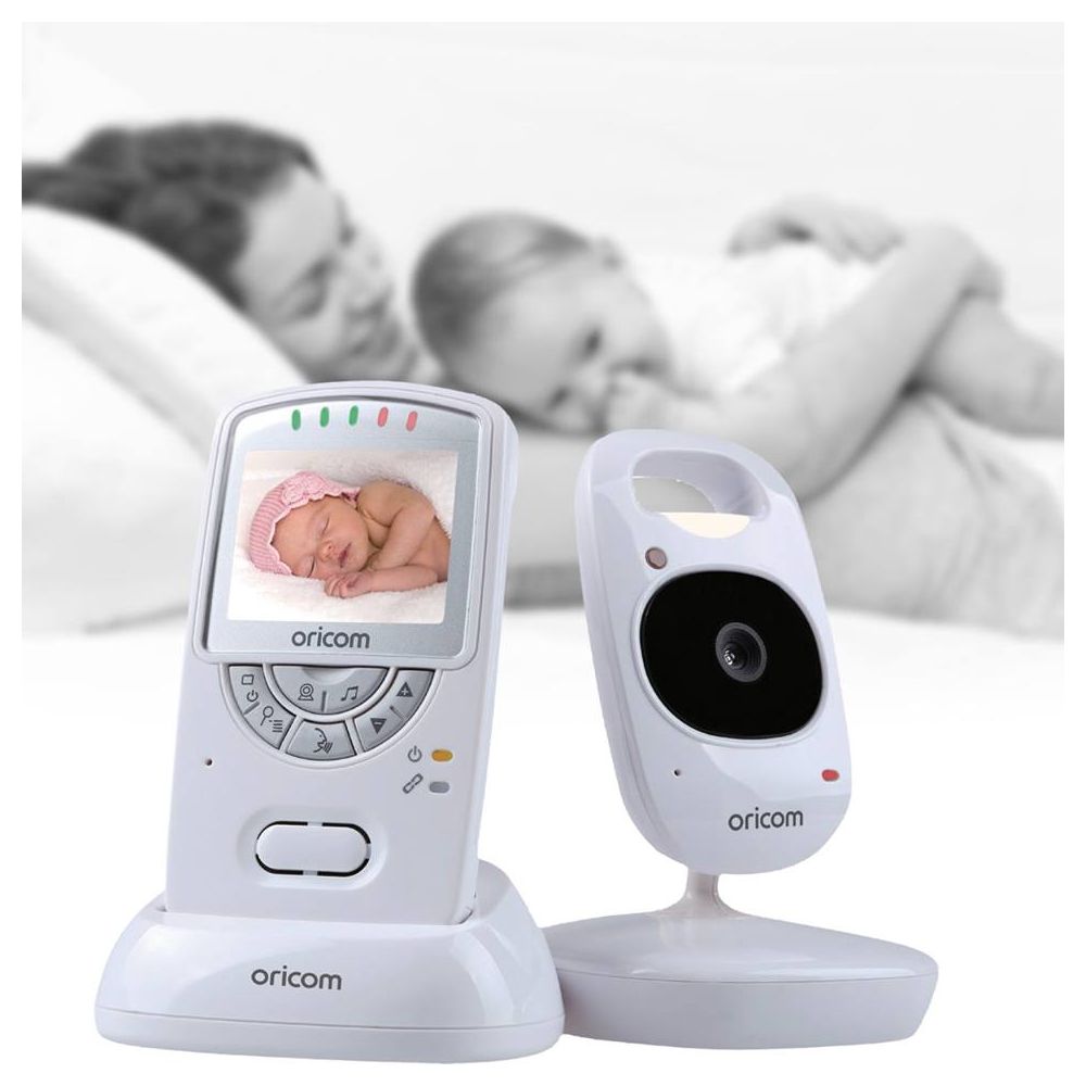 Oricom Baby Value Pack-Secure710 Video Baby Monitor with Babysense2 Breathing Monitor-mother and baby