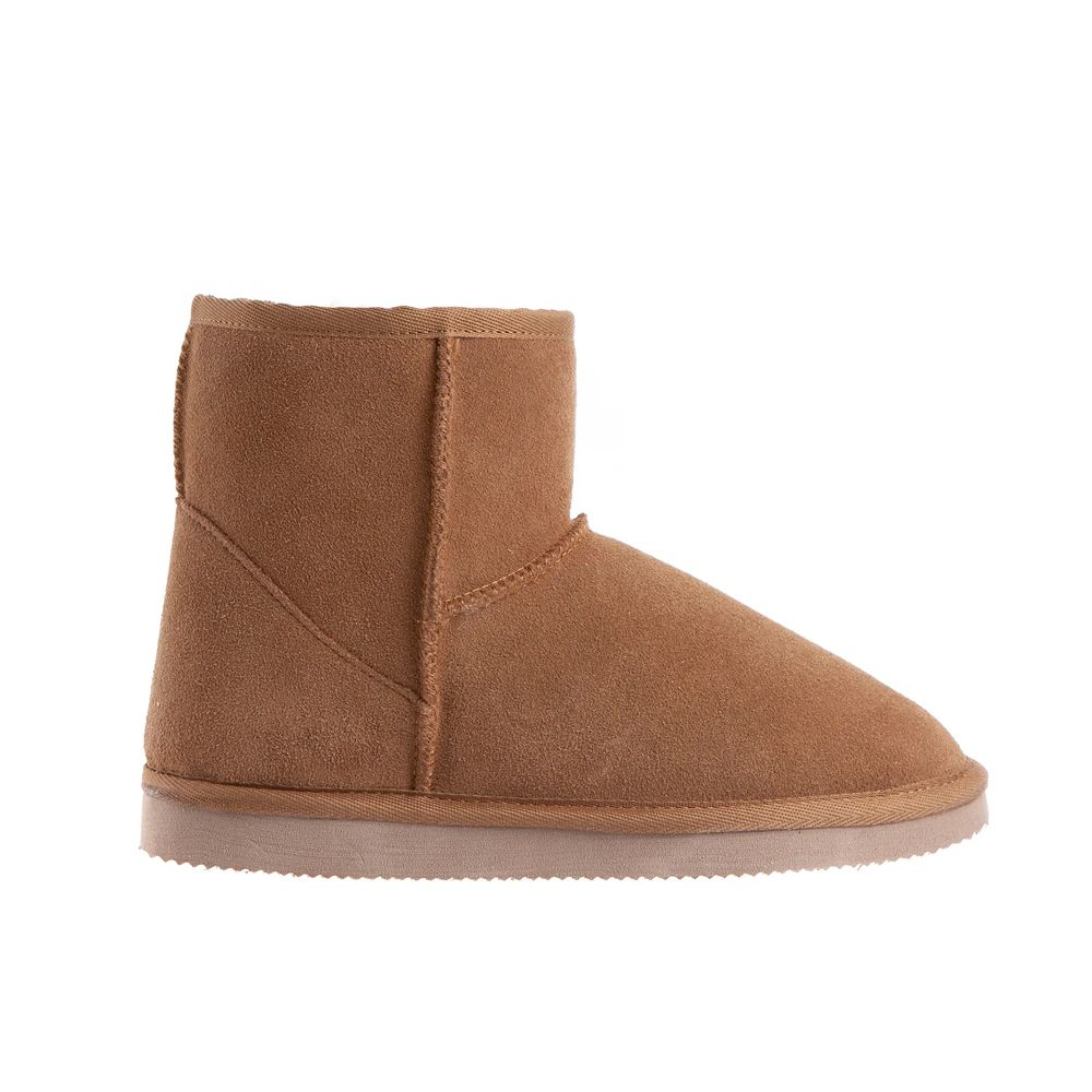 Uggaroo Camel Leather Slipper Boots Mens
