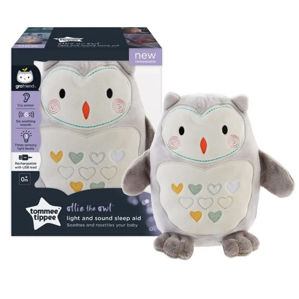 Tommee Tippee Ollie the Owl Sound Machine and Night Light Packaging