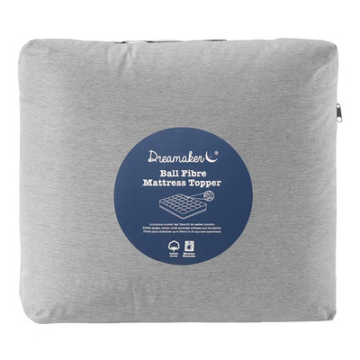 Dreamaker Cotton Covered Ball Fibre Mattress Topper 700 GSM