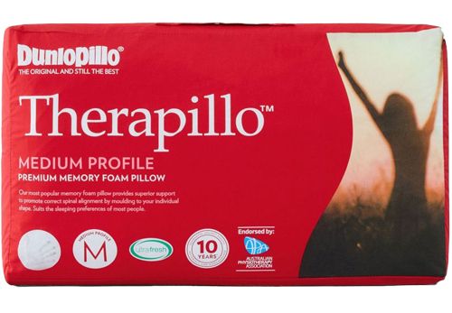 Dunlopillo Therapillo Premium Memory Foam Pillow Medium Profile