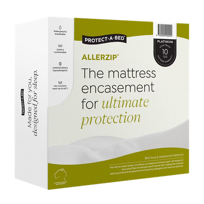 Protect-A-Bed Allerzip Smooth Anti-Allergy Fully Encased Waterproof Mattress Protector