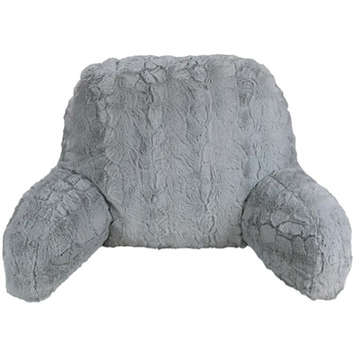 Easyrest Sitting Bed Faux Fur Backrest Microchip Grey Pillow