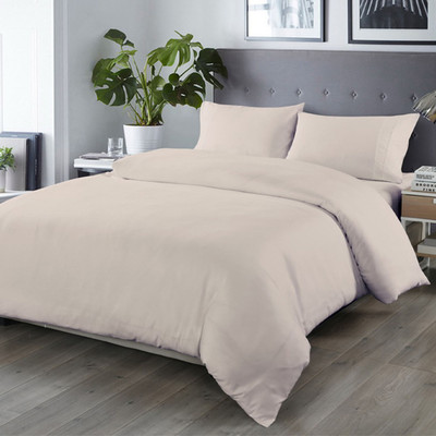 Bamboo Blend Quilt Cover Set Warm Grey
