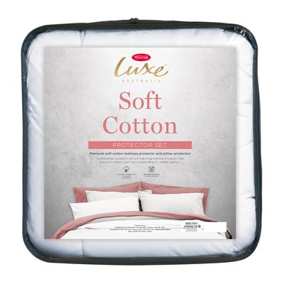 Tontine Luxe Cotton Pillow and Mattress Protector Set
