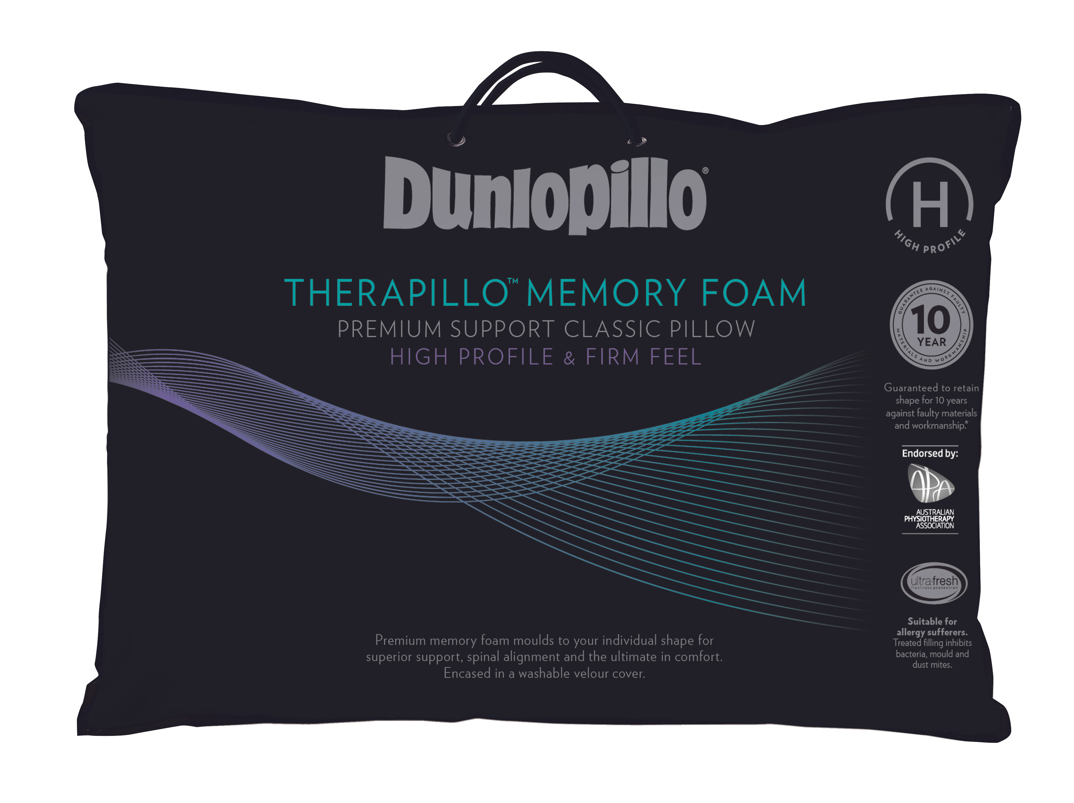 Dunlopillo Premium Memory Foam Pillow High Profile