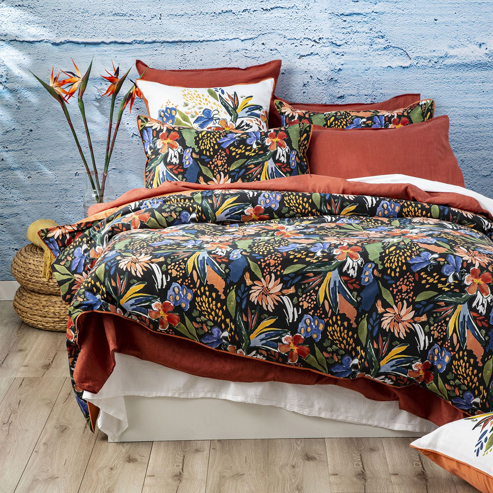 Renee Taylor Tropical 300 Thread Count Cotton Quilt Cover Set