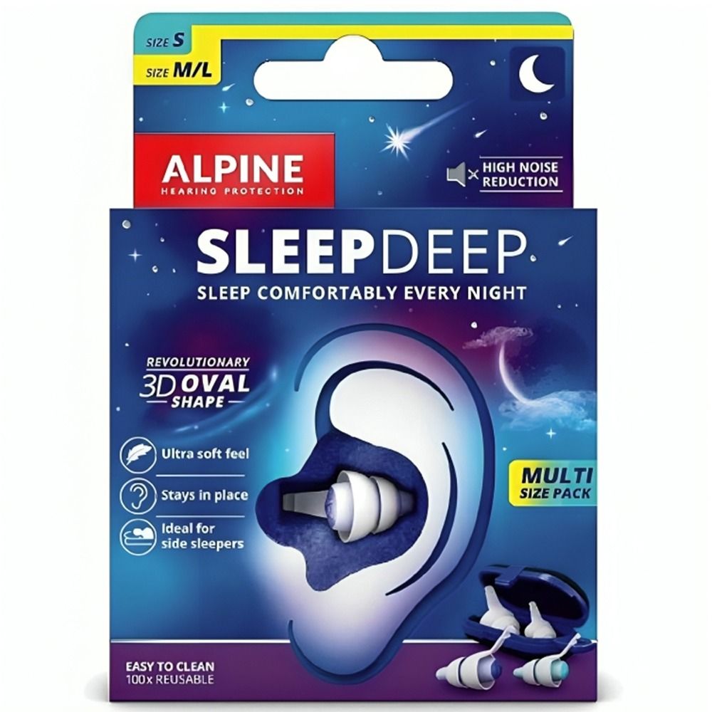 Alpine Multipack SleepDeep Reusable Sleeping Earplugs