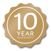10-year guarantee against faulty material & workmanship
