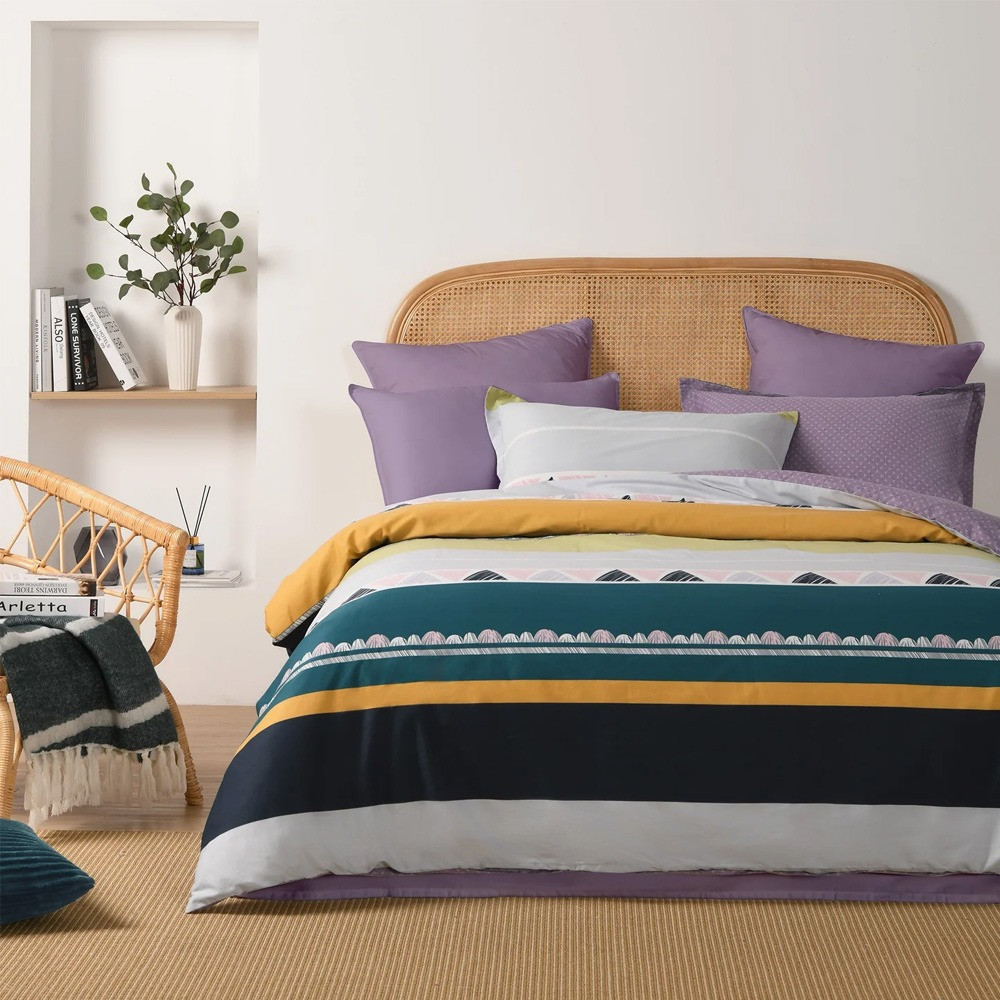 Dreamaker Maddison 100% Cotton Reversible Quilt Cover Set