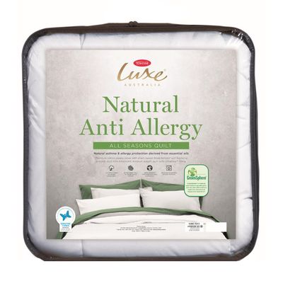 Tontine Luxe Natural Anti Allergy All Seasons Quilt Packaging