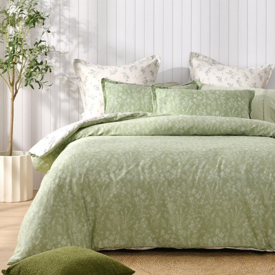 Dreamaker Adelle 100% Cotton Reversible Twin Pack European Pillowcase