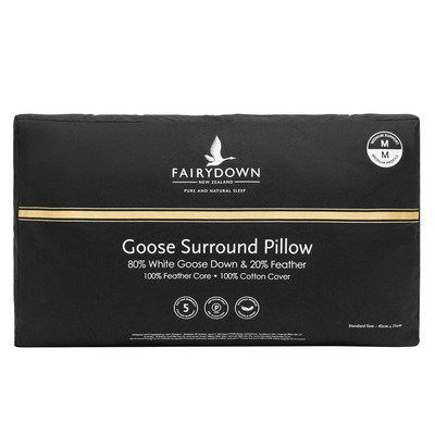 Fairydown Surround 80% White Goose Down Pillow Packaging