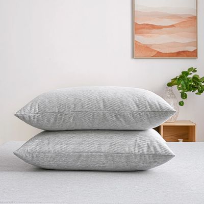 ESSN Commercial Bamboo Charcoal Waterproof Pillow Protector Twin Pack