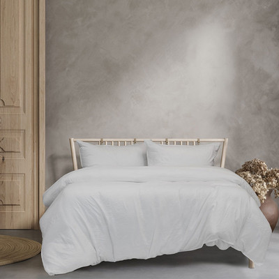 Ardor Boudoir Vintage Washed Quilt Cover Set White