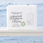 Renee Taylor 300 Thread Count 100% Organic Cotton Sheet Set Packaging