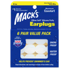 Mack's Moldable Pillow Soft Silicone Earplugs 6 Pairs