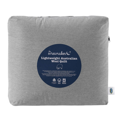 Dreamaker Summer Lightweight Australian Wool Quilt 250 GSM Packaging