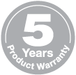 5 Years Warranty