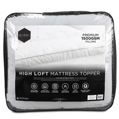 Ardor 1500gsm Ball Fibre Mattress Topper Actual