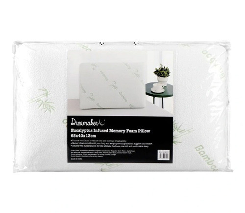 Dreamaker Eucalyptus Infused Memory Foam Pillow Packaging